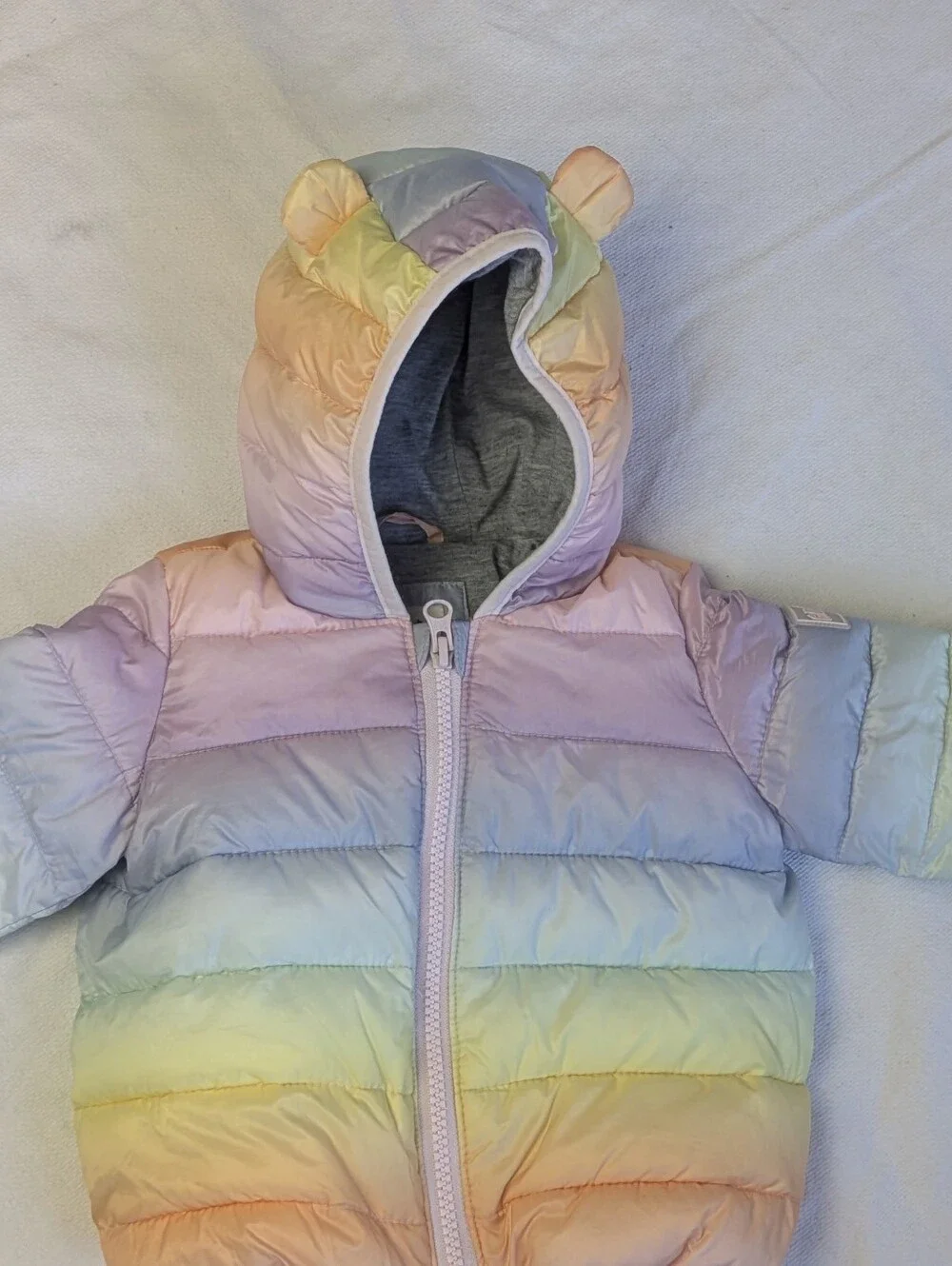 Infant Gap Rainbow Puffer Coat 6-12 Months